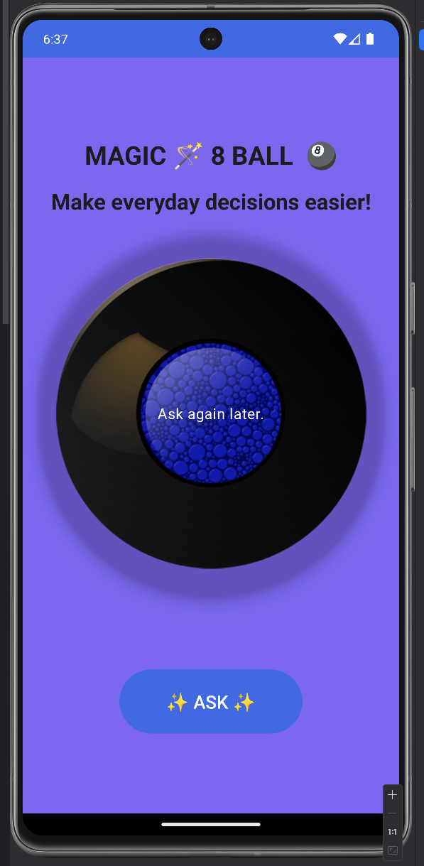 Screenshot of Magic 8 Ball